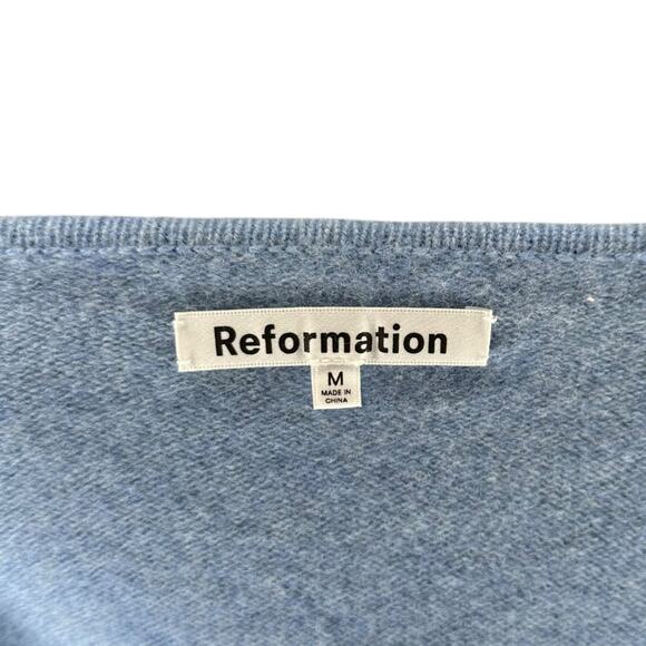 REFORMATION Nathalia Embellished Rhinestone Wool Cropped Cardigan Sweater Size M - Picture 6 of 8